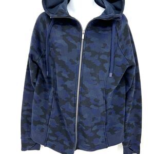All in Motion Blue Camo Full Zip Hoodie Size M